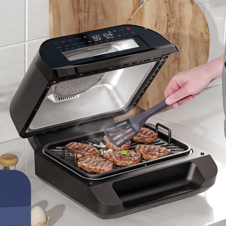 Home Smart 10l 7 σε 1 Oil Free Fryer Παρατήρηση παράθυρο Δύναμη Xl Air Flyer Fryer Grill