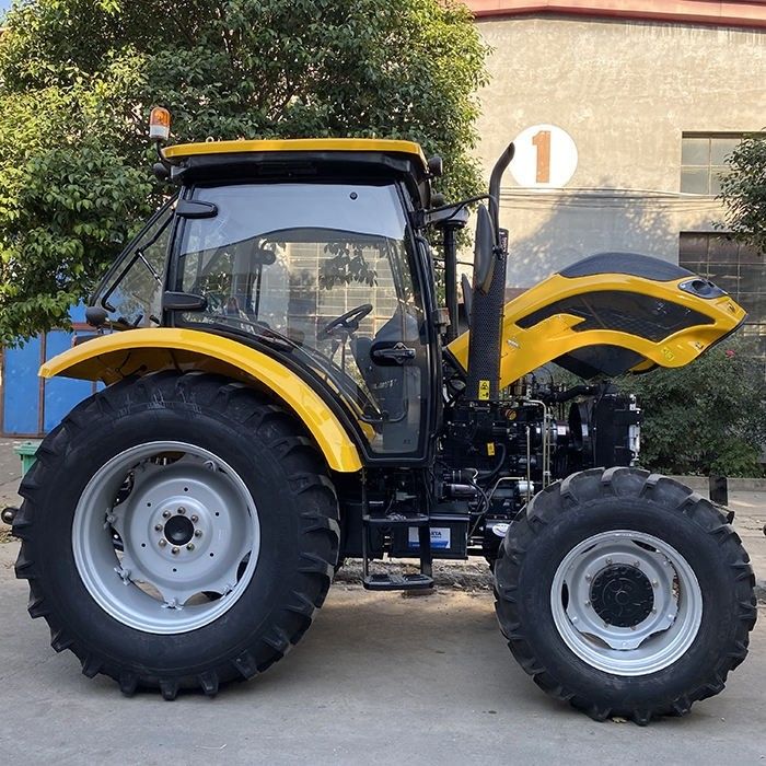Νέο 2024 Gear Drive Γεωργικό τρακτέρ 110HP 120HP τροχοφόρο τρακτέρ με κιβώτιο ταχυτήτων