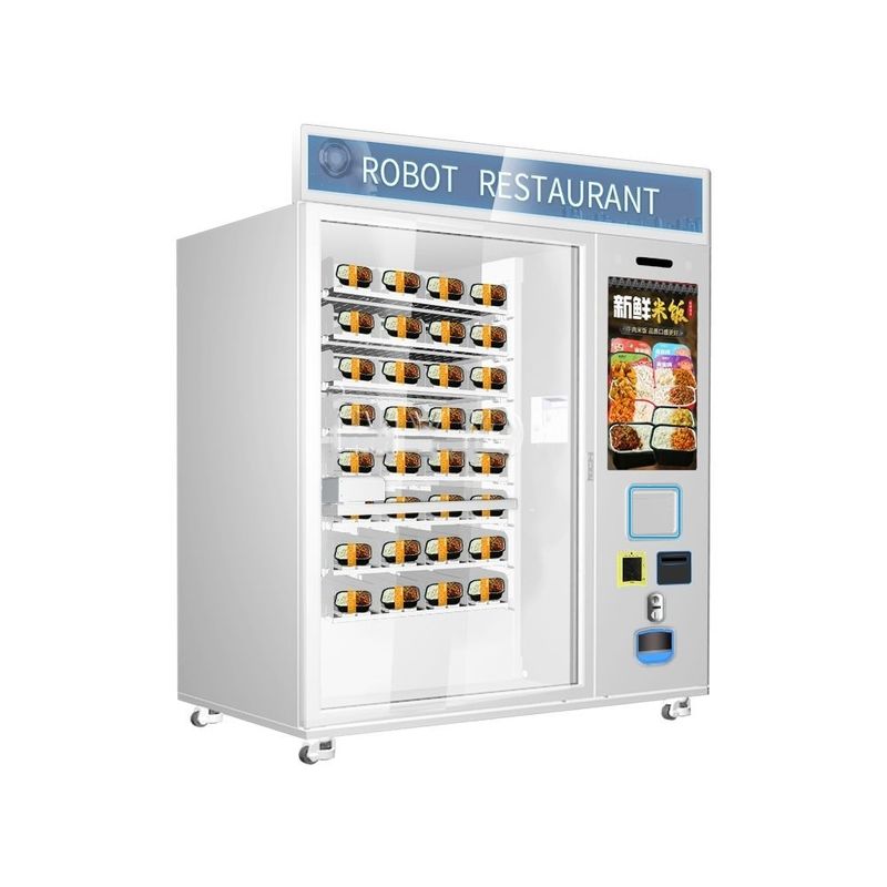 Ζεστή πώληση Fast Food Καφέ Cupcake αυτόματη 32 ιντσών οθόνη αφής Μικροκυμάτων θέρμανση μηχανή πώλησης
