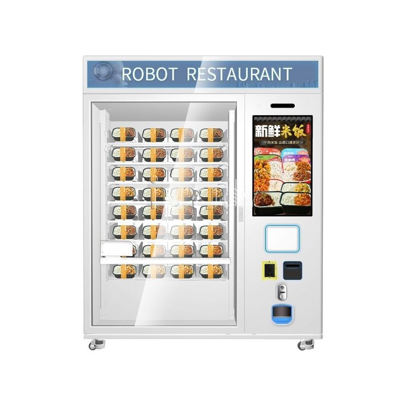 Ζεστή πώληση Fast Food Καφέ Cupcake αυτόματη 32 ιντσών οθόνη αφής Μικροκυμάτων θέρμανση μηχανή πώλησης